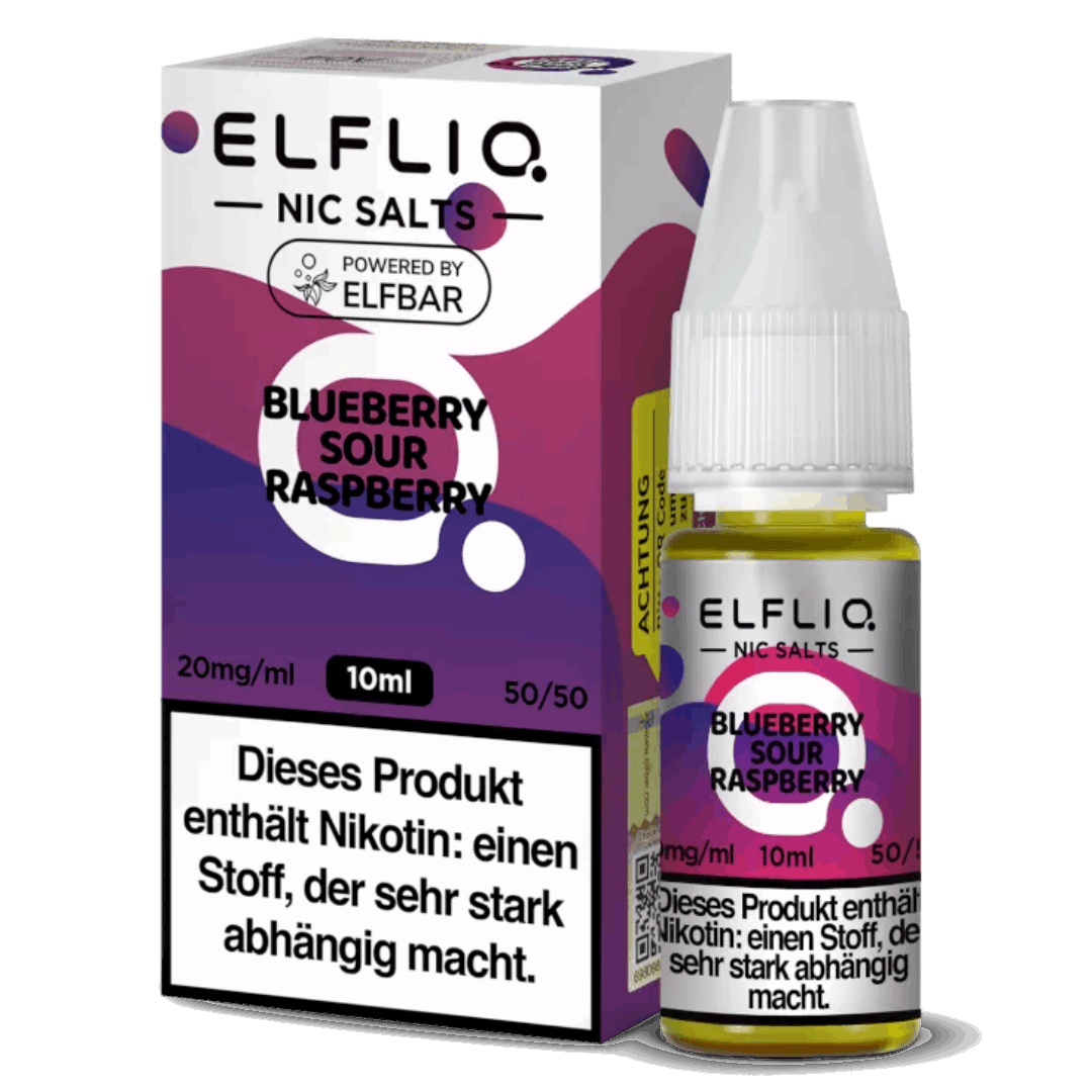 ELFLIQ - BLUEBERRY SOUR RASPBERRY - NIKOTINSALZ LIQUID