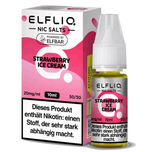 ELFLIQ - STRAWBERRY ICE CREAM - NIKOTINSALZ LIQUID